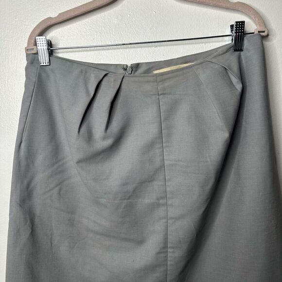 Marni Gray Pencil Skirt Size EU 44 US 12 Zipper Back Closure Drapey Italy - Picture 3 of 13